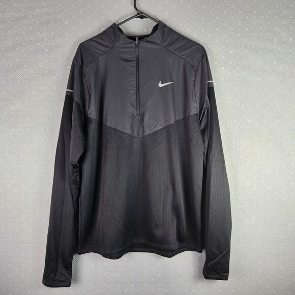 Nike Thermafit Sphere Element Running 1/2 Zip Jacket Black FZ1115-010 Mens Large - Picture 1 of 4